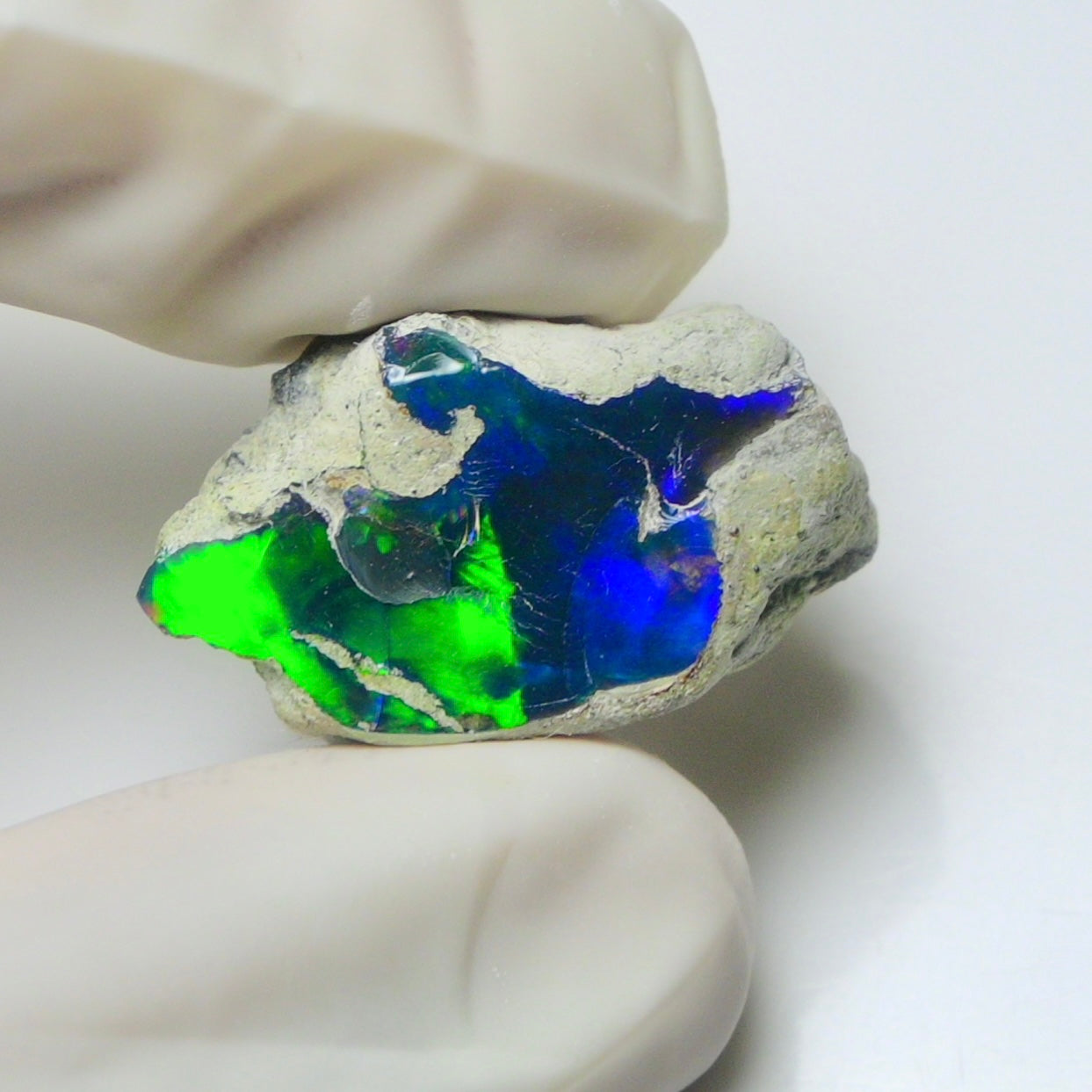 Blue Opal Rough 17.35  Carats | Natural Ethiopian Opal Rough - Ready for Cutting & Jewelry | AAA Grade Opal Raw