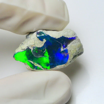 Blue Opal Rough 17.35  Carats | Natural Ethiopian Opal Rough - Ready for Cutting & Jewelry | AAA Grade Opal Raw