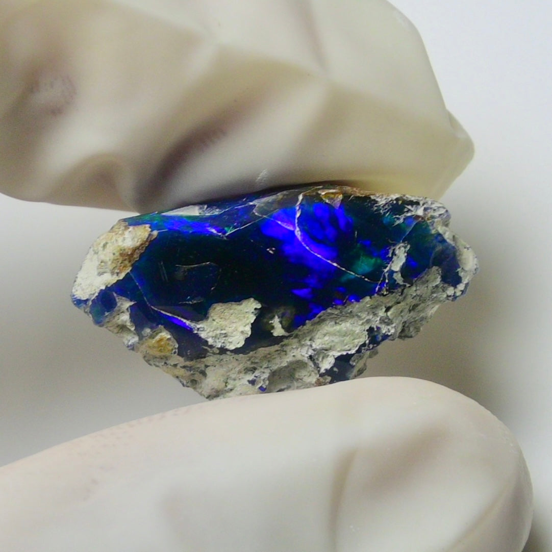 Blue Opal Rough 10.00  Carats | Natural Ethiopian Opal Rough - Ready for Cutting & Jewelry | AAA Grade Opal Raw
