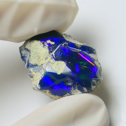 Blue Opal Rough 15.35  Carats | Natural Ethiopian Opal Rough - Ready for Cutting & Jewelry | AAA Grade Opal Raw