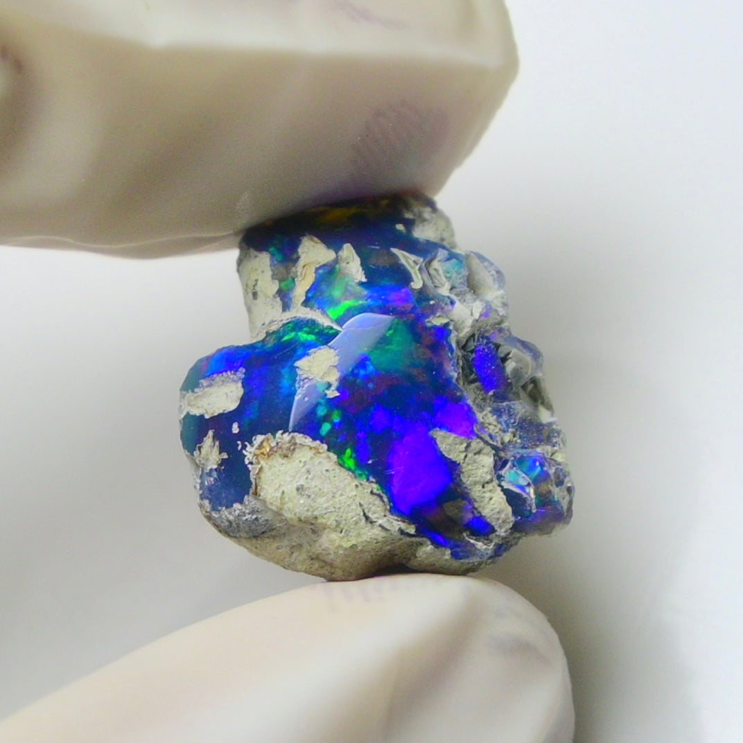 Blue Opal Rough 9.70  Carats | Natural Ethiopian Opal Rough - Ready for Cutting & Jewelry | AAA Grade Opal Raw