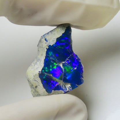 Blue Opal Rough 16.00  Carats | Natural Ethiopian Opal Rough - Ready for Cutting & Jewelry | AAA Grade Opal Raw