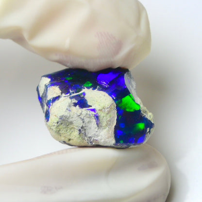 Blue Opal Rough 11.40  Carats | Natural Ethiopian Opal Rough - Ready for Cutting & Jewelry | AAA Grade Opal Raw