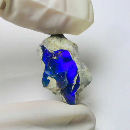Blue Opal Rough 17.35  Carats | Natural Ethiopian Opal Rough - Ready for Cutting & Jewelry | AAA Grade Opal Raw