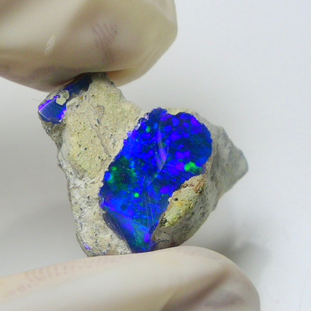 Blue Opal Rough 10.00  Carats | Natural Ethiopian Opal Rough - Ready for Cutting & Jewelry | AAA Grade Opal Raw