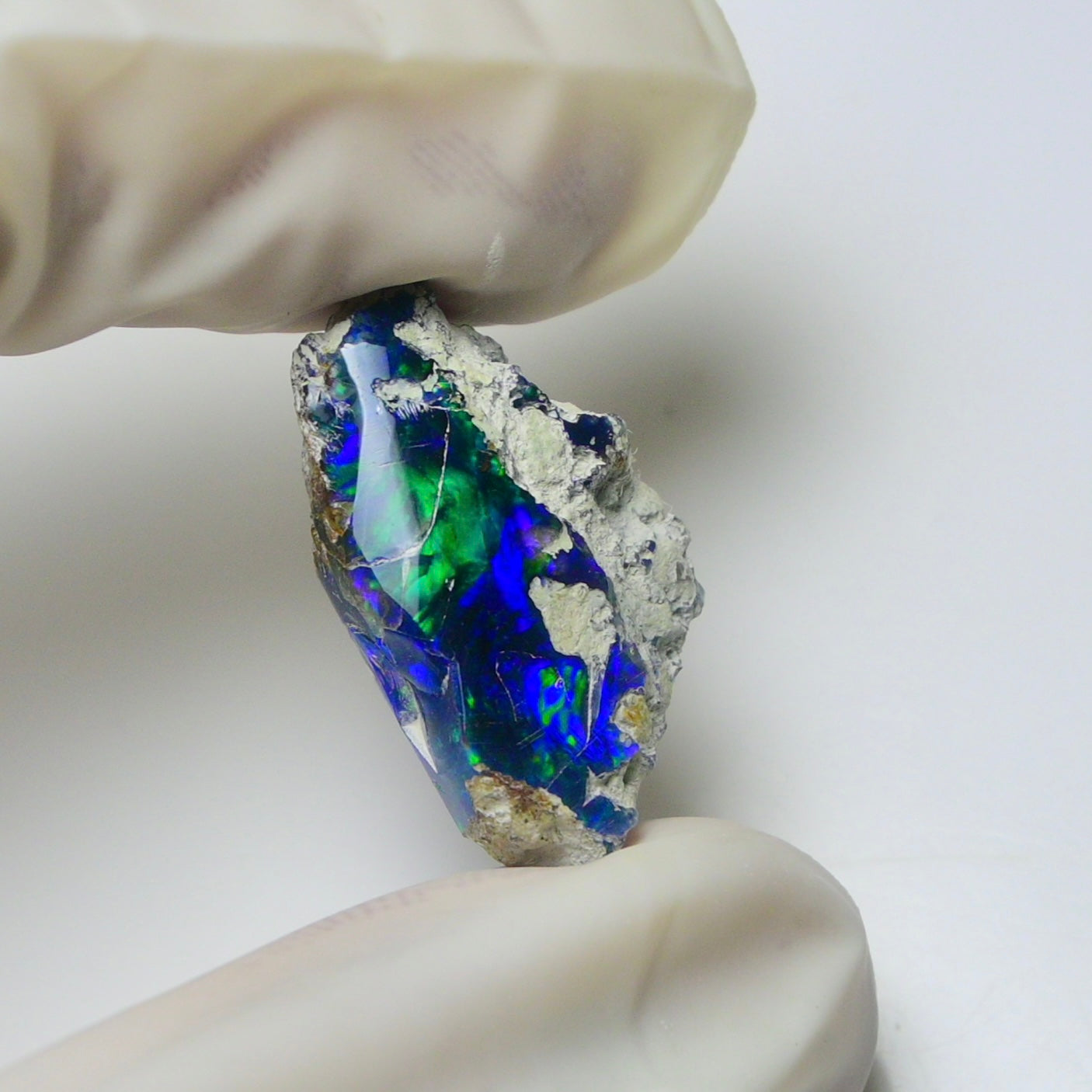 Blue Opal Rough 10.00  Carats | Natural Ethiopian Opal Rough - Ready for Cutting & Jewelry | AAA Grade Opal Raw