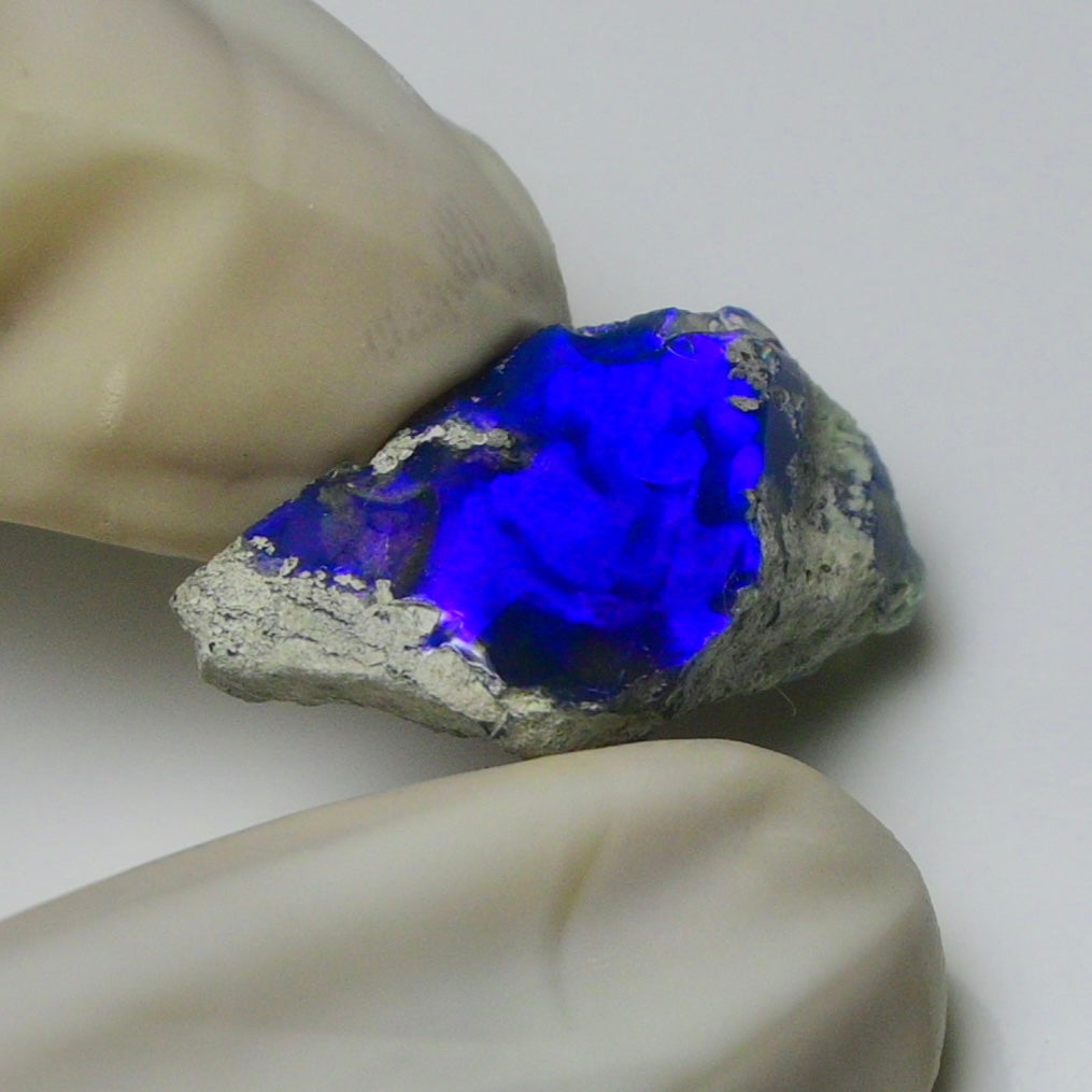 Blue Opal Rough 7.05 Carats | Natural Ethiopian Opal Rough - Ready for Cutting & Jewelry | AAA Grade Opal Raw
