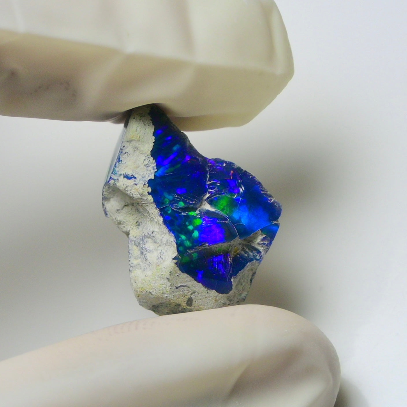 Blue Opal Rough 16.00  Carats | Natural Ethiopian Opal Rough - Ready for Cutting & Jewelry | AAA Grade Opal Raw
