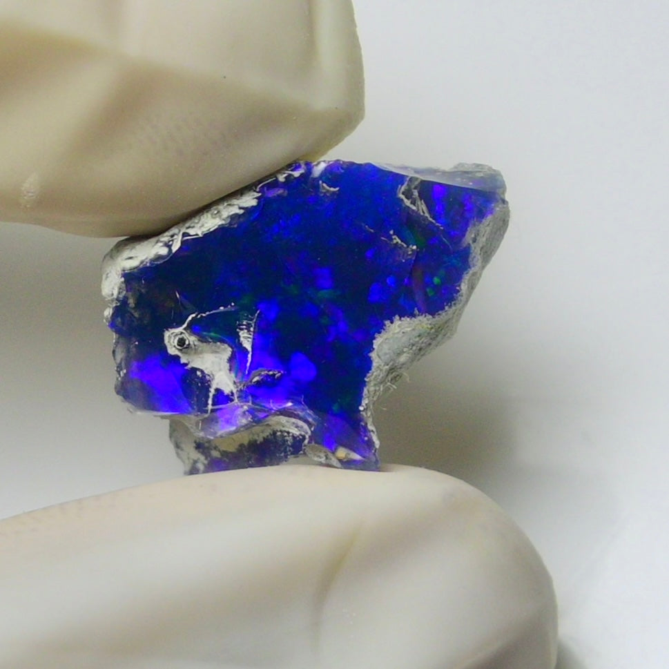 Blue Opal Rough 5.25 Carats | Natural Ethiopian Opal Rough - Ready for Cutting & Jewelry | AAA Grade Opal Raw