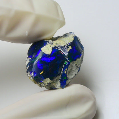 Blue Opal Rough 15.35  Carats | Natural Ethiopian Opal Rough - Ready for Cutting & Jewelry | AAA Grade Opal Raw