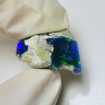 Blue Opal Rough 11.10  Carats | Natural Ethiopian Opal Rough - Ready for Cutting & Jewelry | AAA Grade Opal Raw
