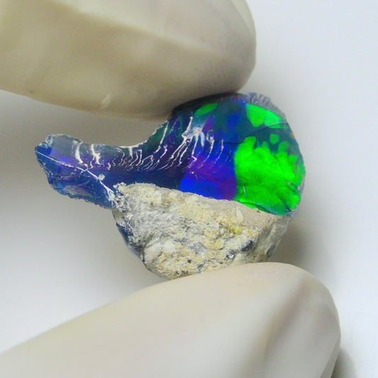 Blue Opal Rough 6.85 Carats | Natural Ethiopian Opal Rough - Ready for Cutting & Jewelry | AAA Grade Opal Raw