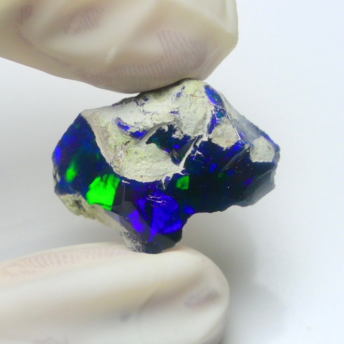 Blue Opal Rough 11.40  Carats | Natural Ethiopian Opal Rough - Ready for Cutting & Jewelry | AAA Grade Opal Raw