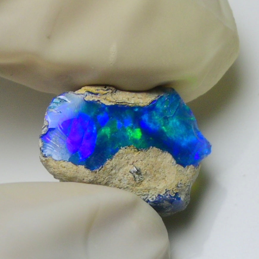 Blue Opal Rough 5.90 Carats | Natural Ethiopian Opal Rough - Ready for Cutting & Jewelry | AAA Grade Opal Raw