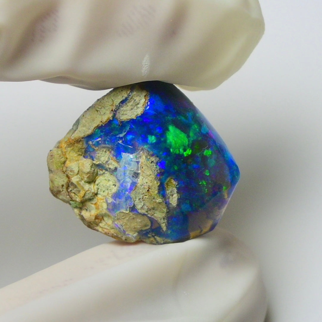 Blue Opal Rough 9.05  Carats | Natural Ethiopian Opal Rough - Ready for Cutting & Jewelry | AAA Grade Opal Raw