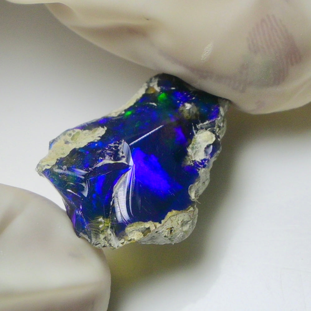 Blue Opal Rough 6.05 Carats | Natural Ethiopian Opal Rough - Ready for Cutting & Jewelry | AAA Grade Opal Raw