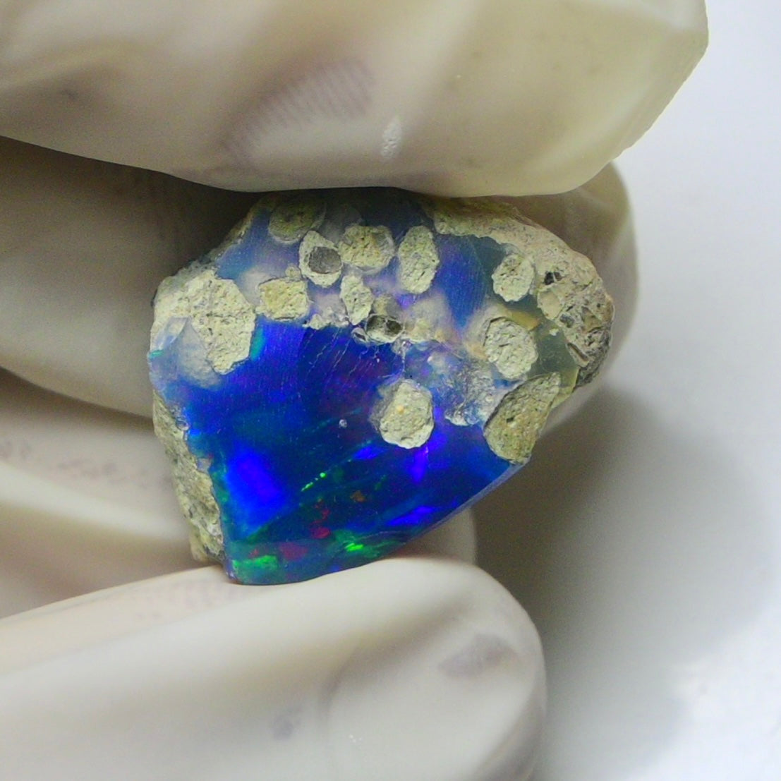 Blue Opal Rough 8.90  Carats | Natural Ethiopian Opal Rough - Ready for Cutting & Jewelry | AAA Grade Opal Raw