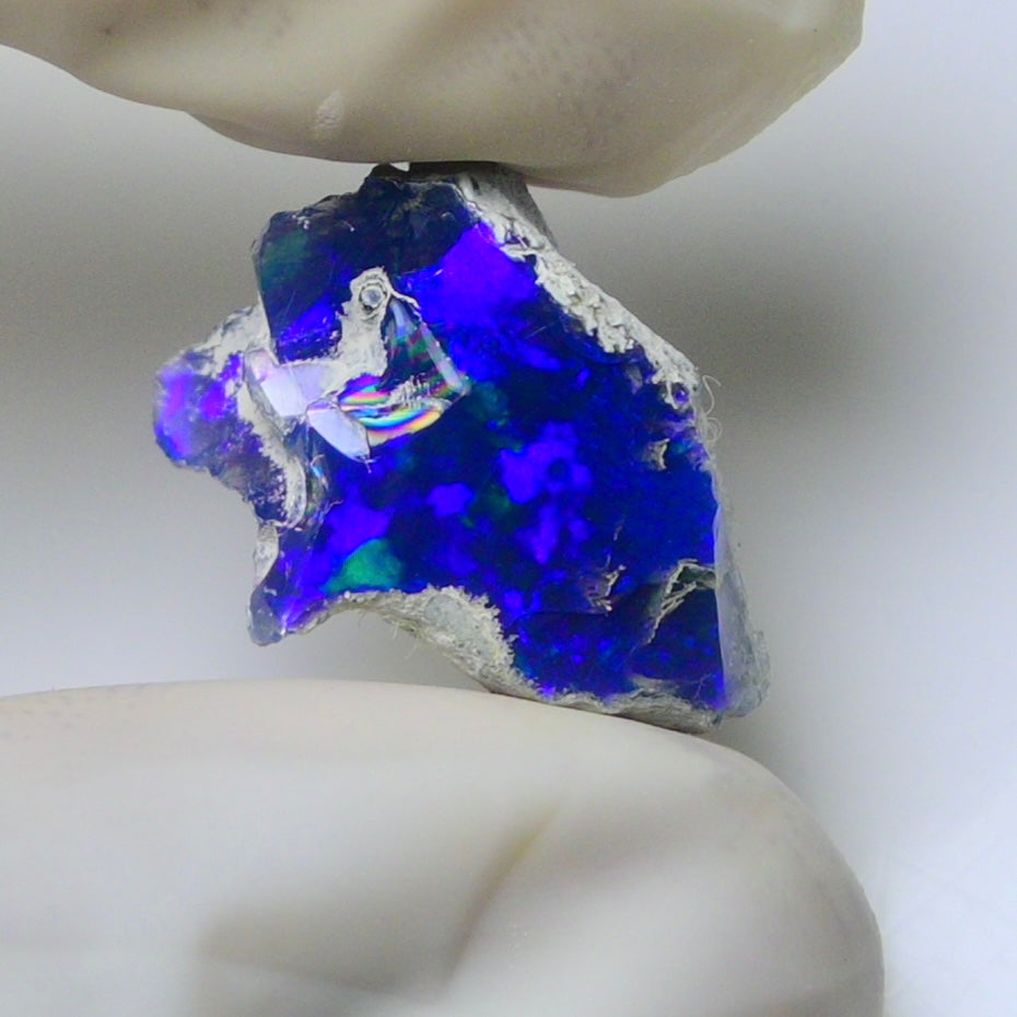Blue Opal Rough 5.25 Carats | Natural Ethiopian Opal Rough - Ready for Cutting & Jewelry | AAA Grade Opal Raw
