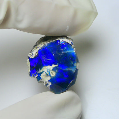 Blue Opal Rough 15.35  Carats | Natural Ethiopian Opal Rough - Ready for Cutting & Jewelry | AAA Grade Opal Raw