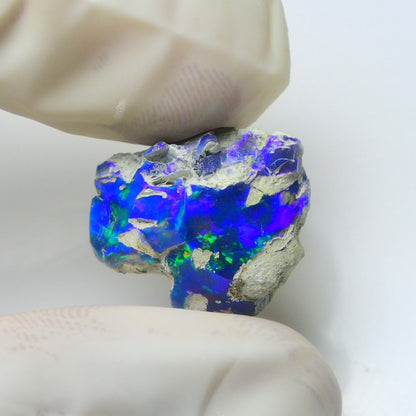 Blue Opal Rough 9.70  Carats | Natural Ethiopian Opal Rough - Ready for Cutting & Jewelry | AAA Grade Opal Raw