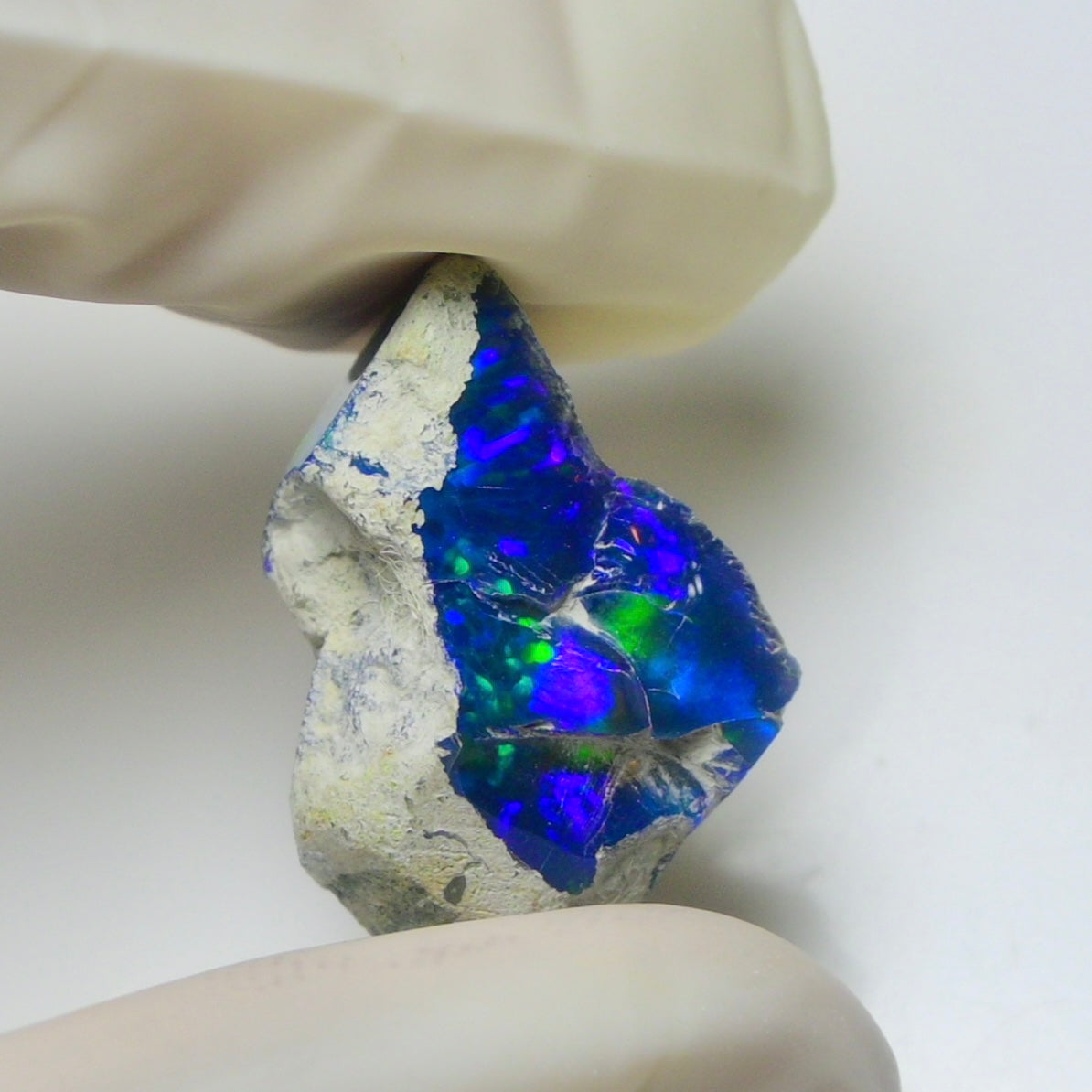 Blue Opal Rough 16.00  Carats | Natural Ethiopian Opal Rough - Ready for Cutting & Jewelry | AAA Grade Opal Raw