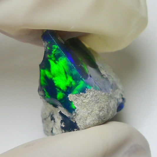 Blue Opal Rough 11.10  Carats | Natural Ethiopian Opal Rough - Ready for Cutting & Jewelry | AAA Grade Opal Raw