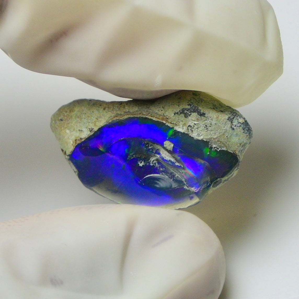 Blue Opal Rough 6.10  Carats | Natural Ethiopian Opal Rough - Ready for Cutting & Jewelry | AAA Grade Opal Raw