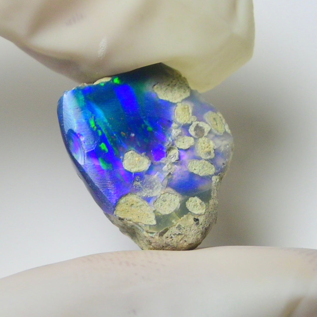 Blue Opal Rough 8.90  Carats | Natural Ethiopian Opal Rough - Ready for Cutting & Jewelry | AAA Grade Opal Raw