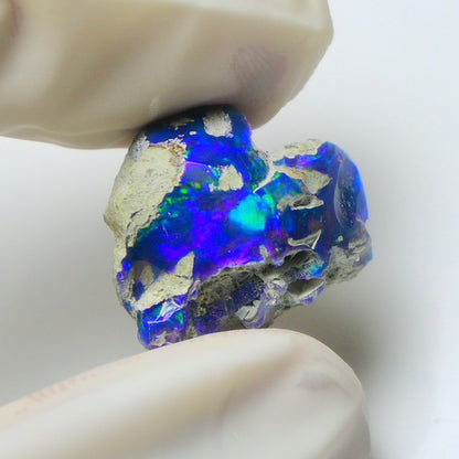 Blue Opal Rough 9.70  Carats | Natural Ethiopian Opal Rough - Ready for Cutting & Jewelry | AAA Grade Opal Raw