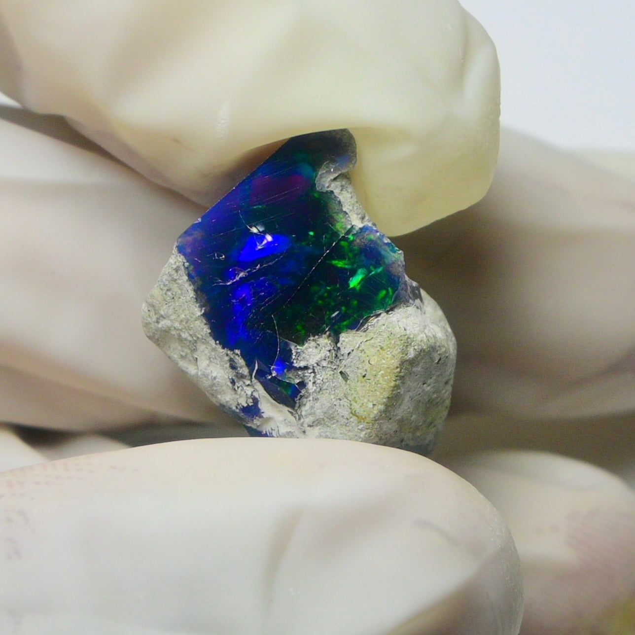 Blue Opal Rough 11.10  Carats | Natural Ethiopian Opal Rough - Ready for Cutting & Jewelry | AAA Grade Opal Raw