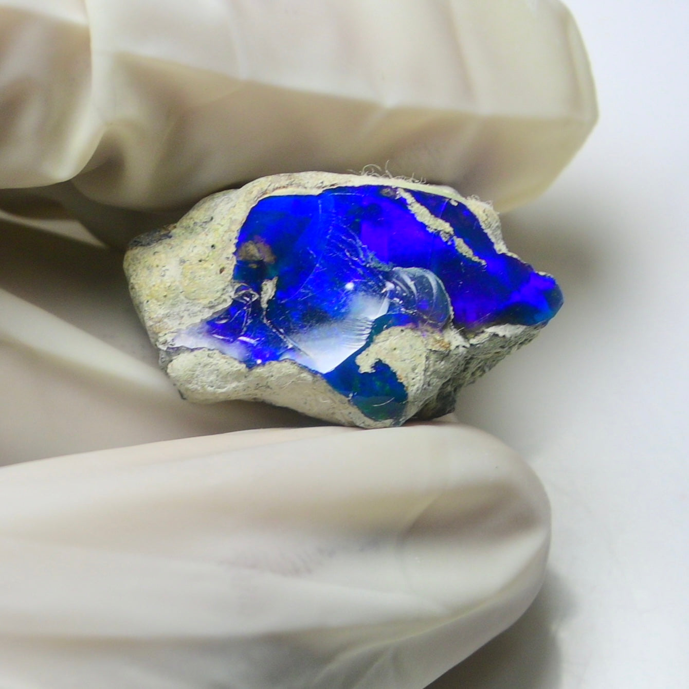 Blue Opal Rough 17.35  Carats | Natural Ethiopian Opal Rough - Ready for Cutting & Jewelry | AAA Grade Opal Raw