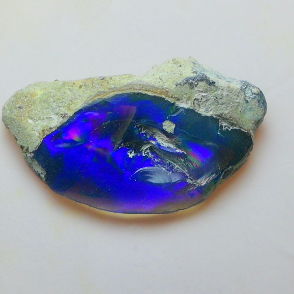 Blue Opal Rough 6.10  Carats | Natural Ethiopian Opal Rough - Ready for Cutting & Jewelry | AAA Grade Opal Raw