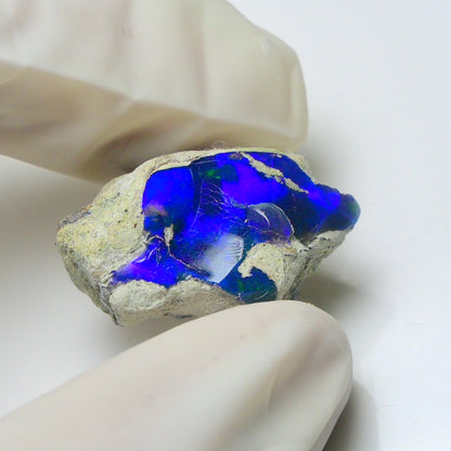 Blue Opal Rough 17.35  Carats | Natural Ethiopian Opal Rough - Ready for Cutting & Jewelry | AAA Grade Opal Raw