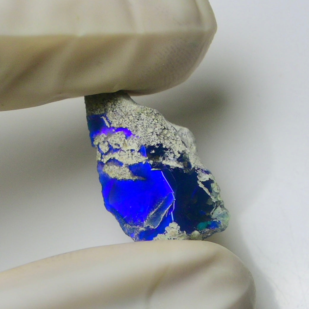 Blue Opal Rough 7.05 Carats | Natural Ethiopian Opal Rough - Ready for Cutting & Jewelry | AAA Grade Opal Raw