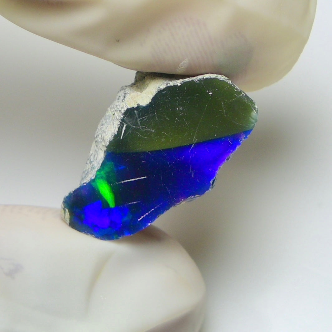 Blue Opal Rough 7.80 Carats | Natural Ethiopian Opal Rough - Ready for Cutting & Jewelry | AAA Grade Opal Raw