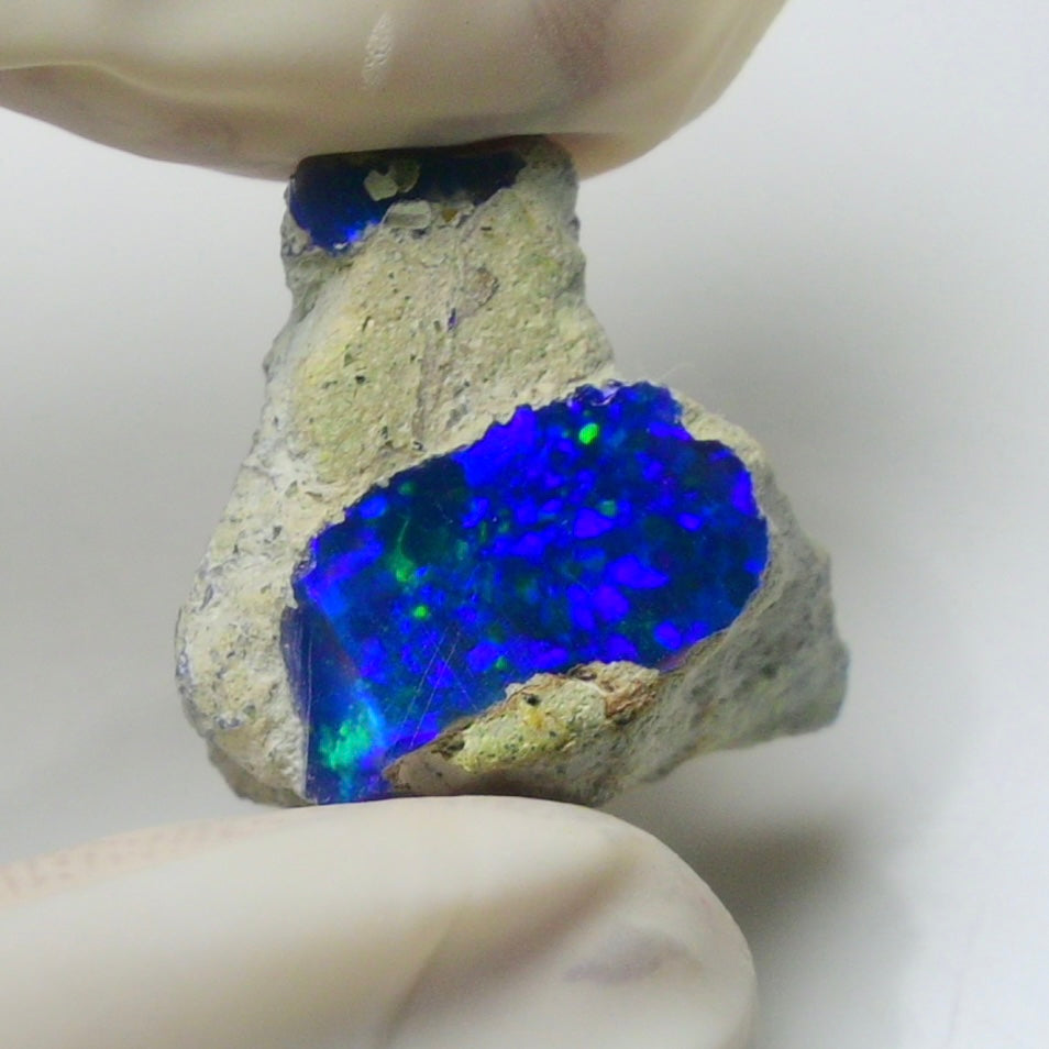 Blue Opal Rough 10.00  Carats | Natural Ethiopian Opal Rough - Ready for Cutting & Jewelry | AAA Grade Opal Raw
