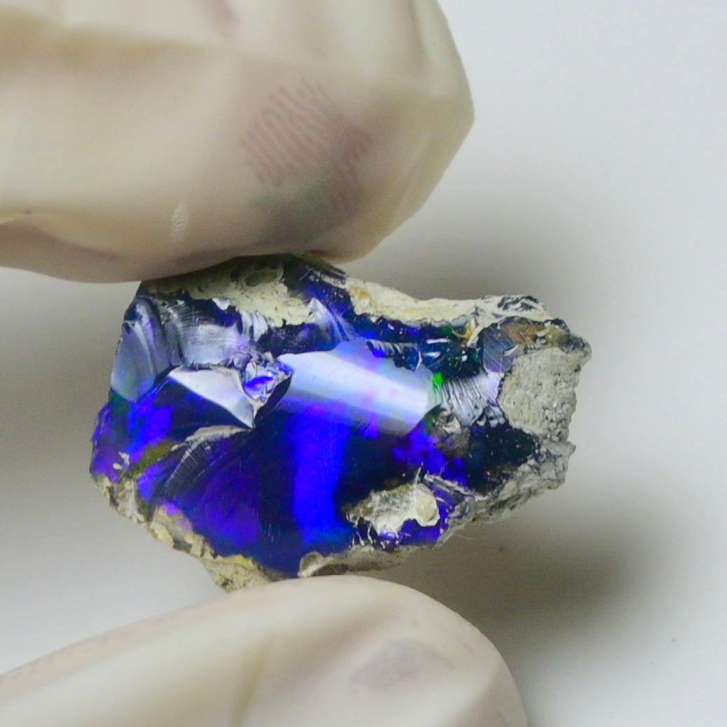 Blue Opal Rough 6.05 Carats | Natural Ethiopian Opal Rough - Ready for Cutting & Jewelry | AAA Grade Opal Raw