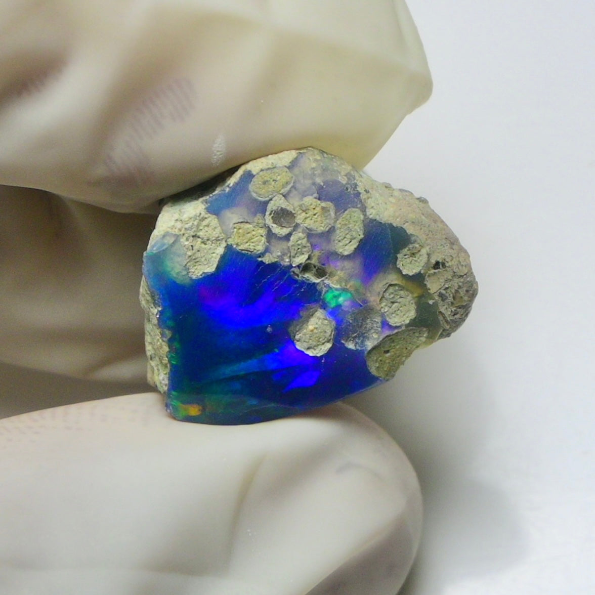 Blue Opal Rough 8.90  Carats | Natural Ethiopian Opal Rough - Ready for Cutting & Jewelry | AAA Grade Opal Raw