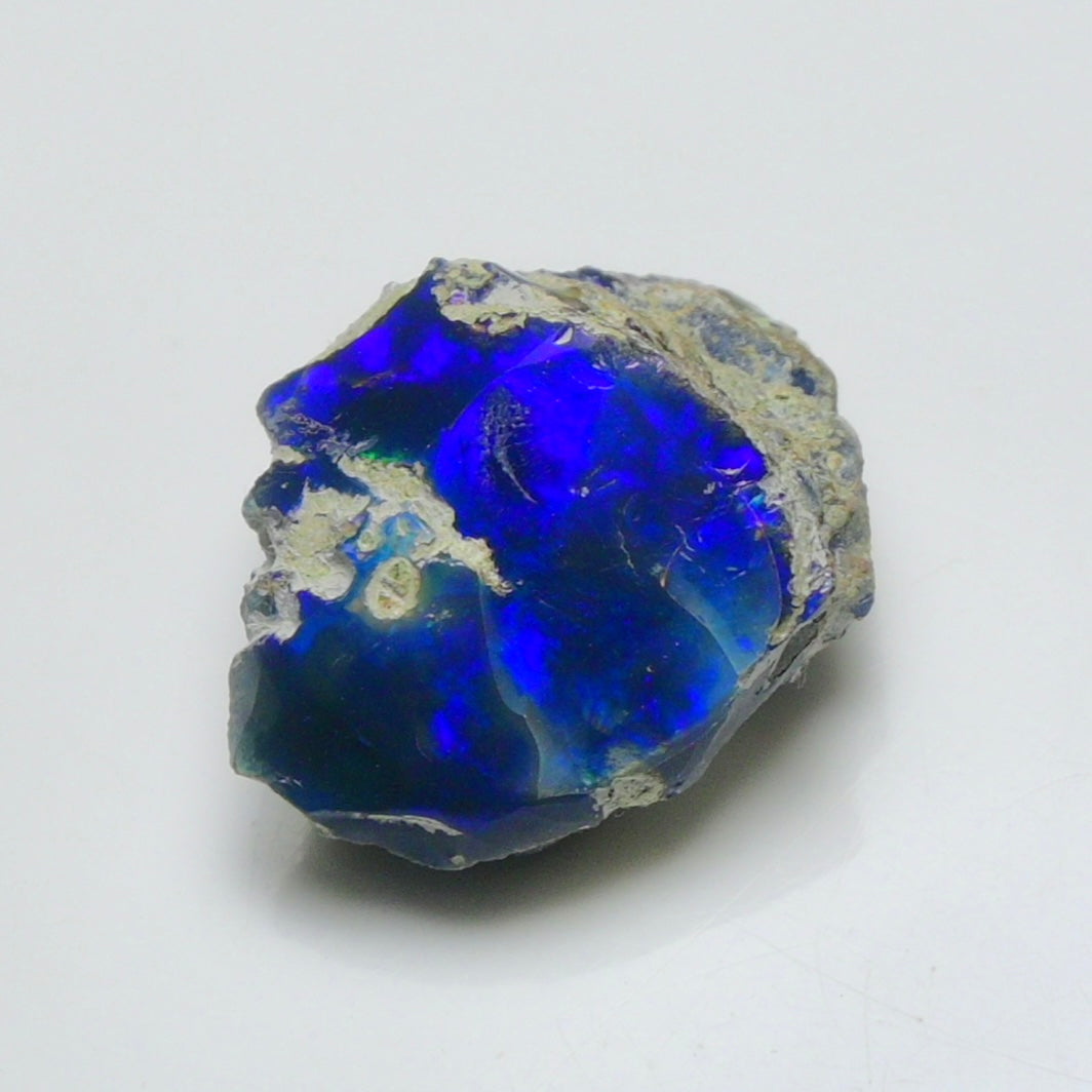 Blue Opal Rough 15.35  Carats | Natural Ethiopian Opal Rough - Ready for Cutting & Jewelry | AAA Grade Opal Raw