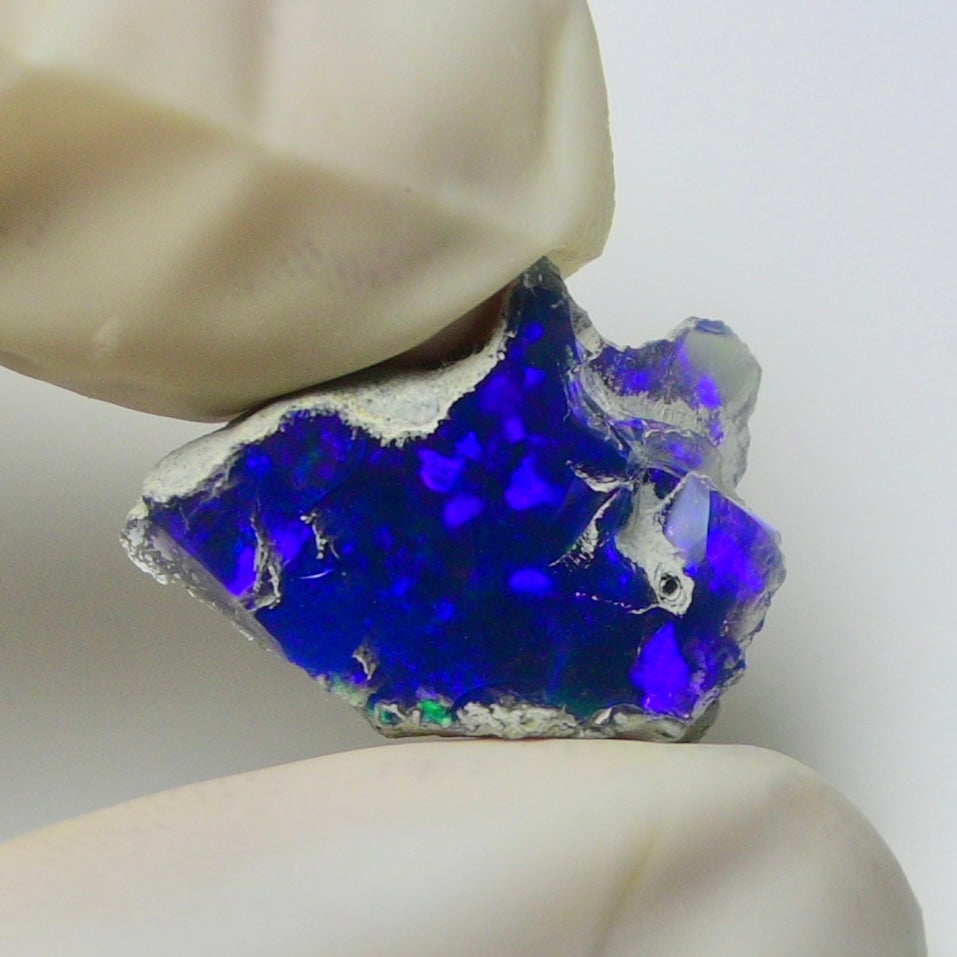 Blue Opal Rough 5.25 Carats | Natural Ethiopian Opal Rough - Ready for Cutting & Jewelry | AAA Grade Opal Raw