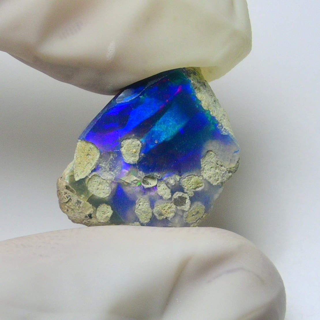 Blue Opal Rough 8.90  Carats | Natural Ethiopian Opal Rough - Ready for Cutting & Jewelry | AAA Grade Opal Raw