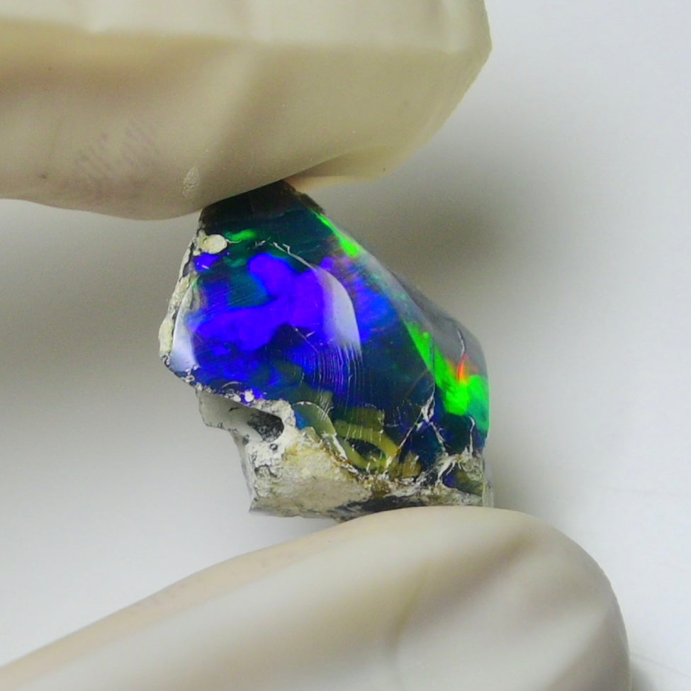 Blue Opal Rough 6.35 Carats | Natural Ethiopian Opal Rough - Ready for Cutting & Jewelry | AAA Grade Opal Raw