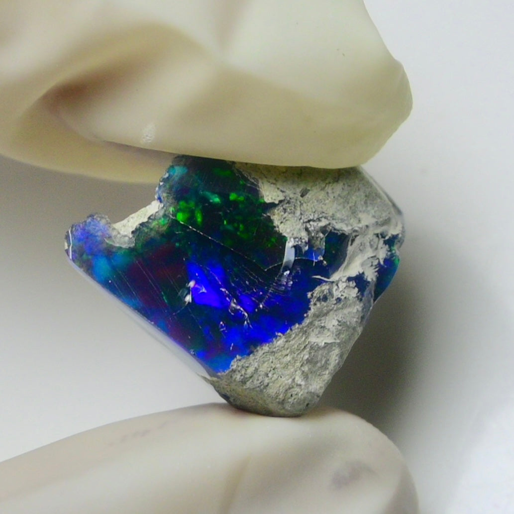 Blue Opal Rough 11.10  Carats | Natural Ethiopian Opal Rough - Ready for Cutting & Jewelry | AAA Grade Opal Raw