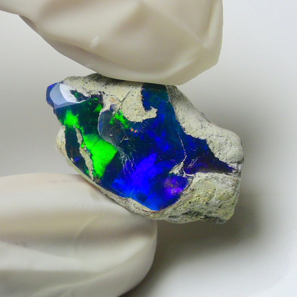 Blue Opal Rough 17.35  Carats | Natural Ethiopian Opal Rough - Ready for Cutting & Jewelry | AAA Grade Opal Raw