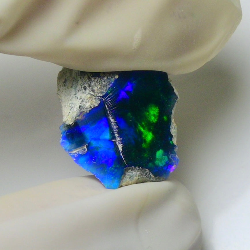 Blue Opal Rough 5.90 Carats | Natural Ethiopian Opal Rough - Ready for Cutting & Jewelry | AAA Grade Opal Raw