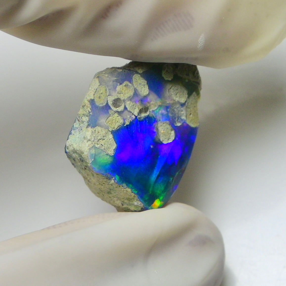 Blue Opal Rough 8.90  Carats | Natural Ethiopian Opal Rough - Ready for Cutting & Jewelry | AAA Grade Opal Raw