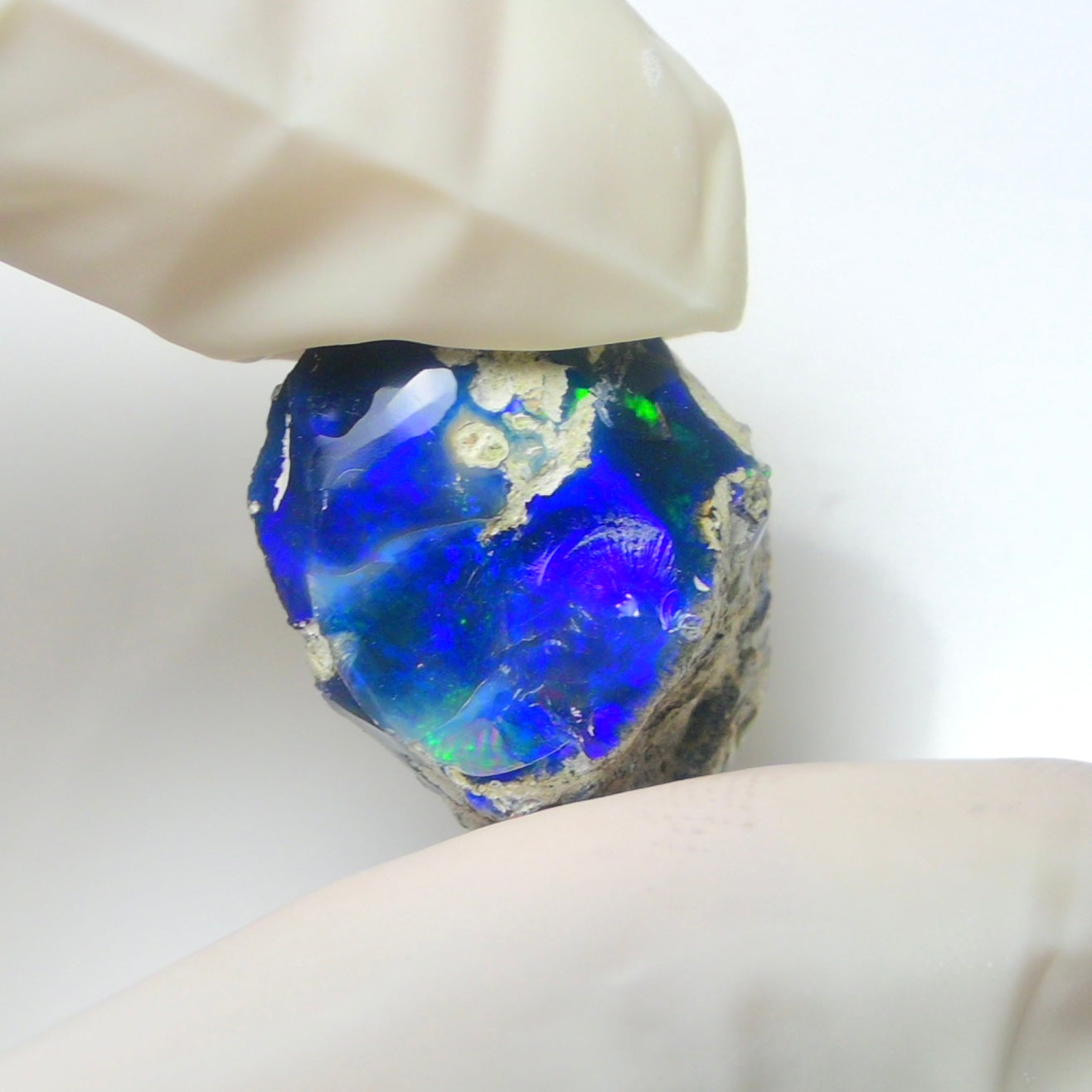 Blue Opal Rough 15.35  Carats | Natural Ethiopian Opal Rough - Ready for Cutting & Jewelry | AAA Grade Opal Raw