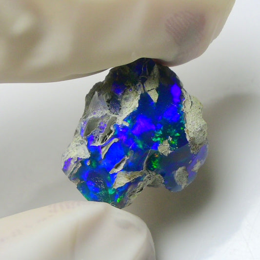Blue Opal Rough 9.70  Carats | Natural Ethiopian Opal Rough - Ready for Cutting & Jewelry | AAA Grade Opal Raw
