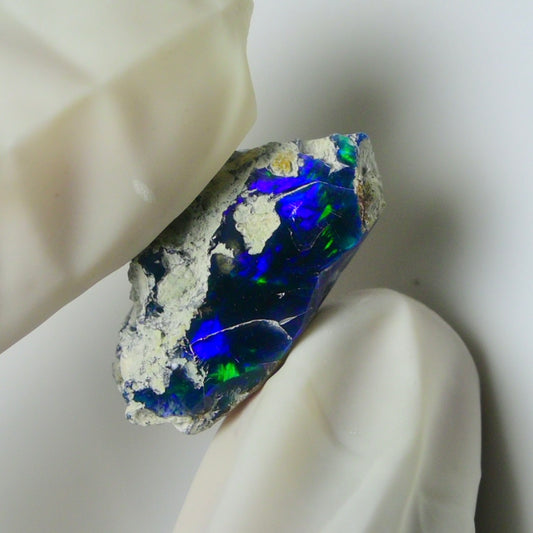 Blue Opal Rough 10.00  Carats | Natural Ethiopian Opal Rough - Ready for Cutting & Jewelry | AAA Grade Opal Raw