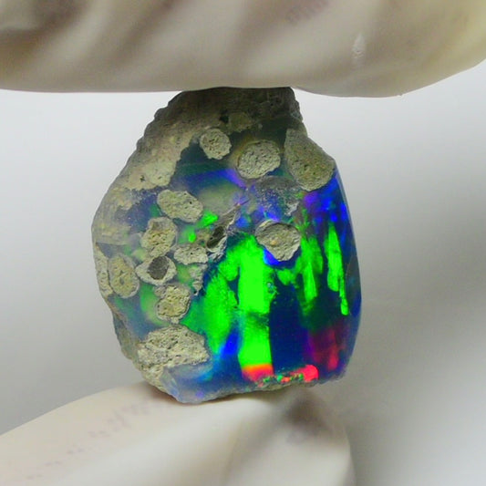 Blue Opal Rough 8.90  Carats | Natural Ethiopian Opal Rough - Ready for Cutting & Jewelry | AAA Grade Opal Raw